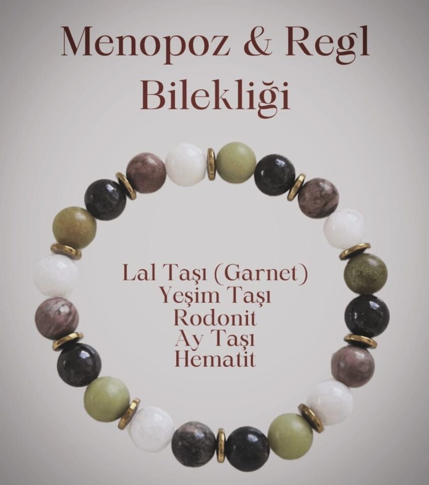 Doğal Taş Kadın Bileklik | El Yapımı Esnek Lal Yeşim Rodonit Ay Taşı Bileklik