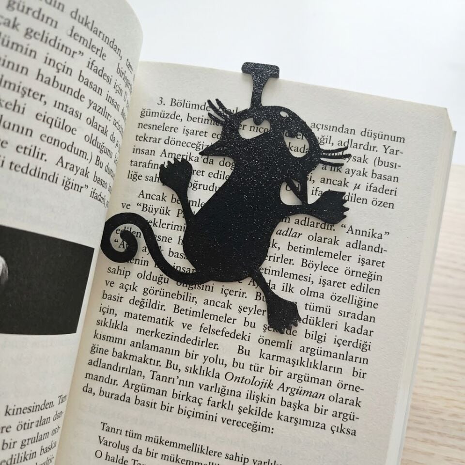Kedi Kitap Ayracı | Tırmanan Kedi Figürlü 3D Baskı 6'lı Set